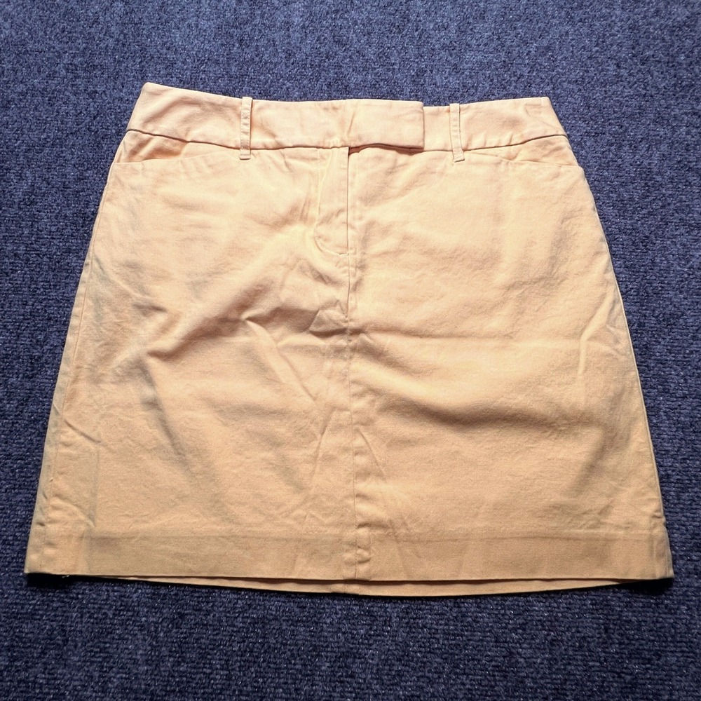 Ann Taylor LOFT Butter Yelllow Cotton Blend Mini Skirt Size 10 Preppy Casual